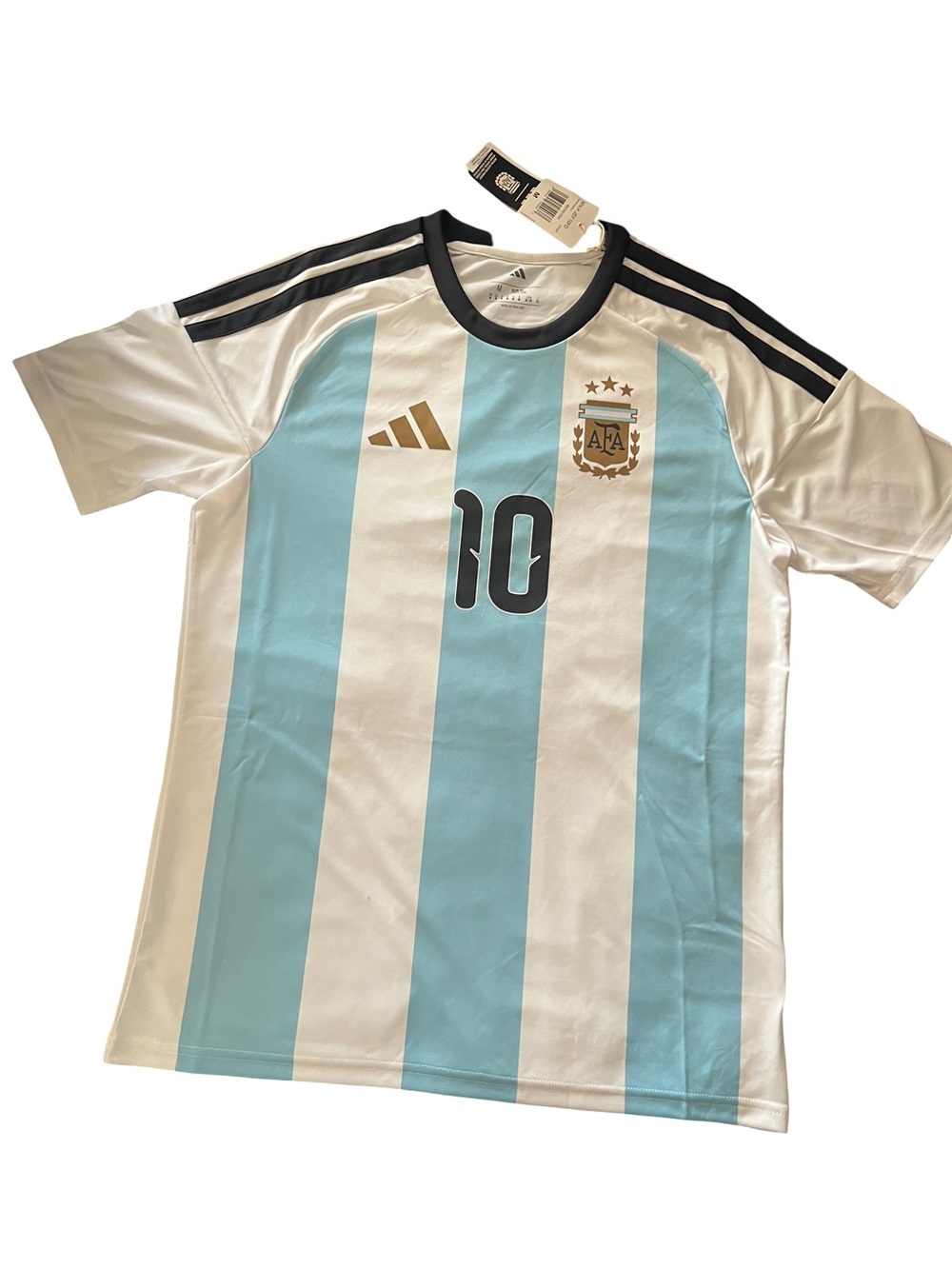adidas Argentina Home Jersey Sky Blue White Number 10
